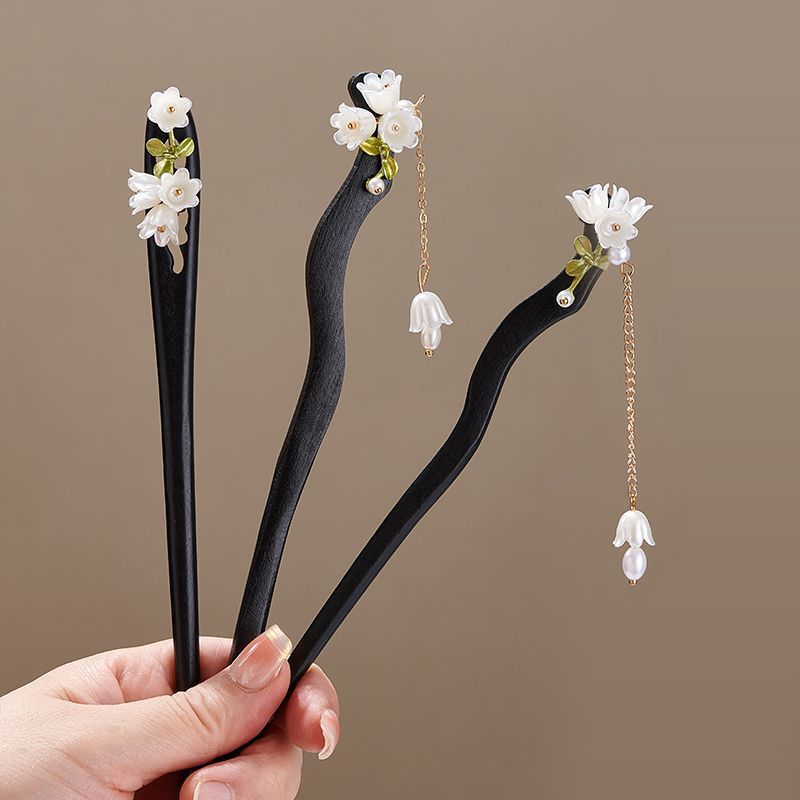 Wooden Flower Hairpin Vintage  - đánh giá và giá Vintage Jewelry Collection