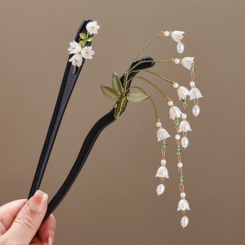 Wooden Flower Hairpin Vintage  - đánh giá và giá Vintage Jewelry Collection