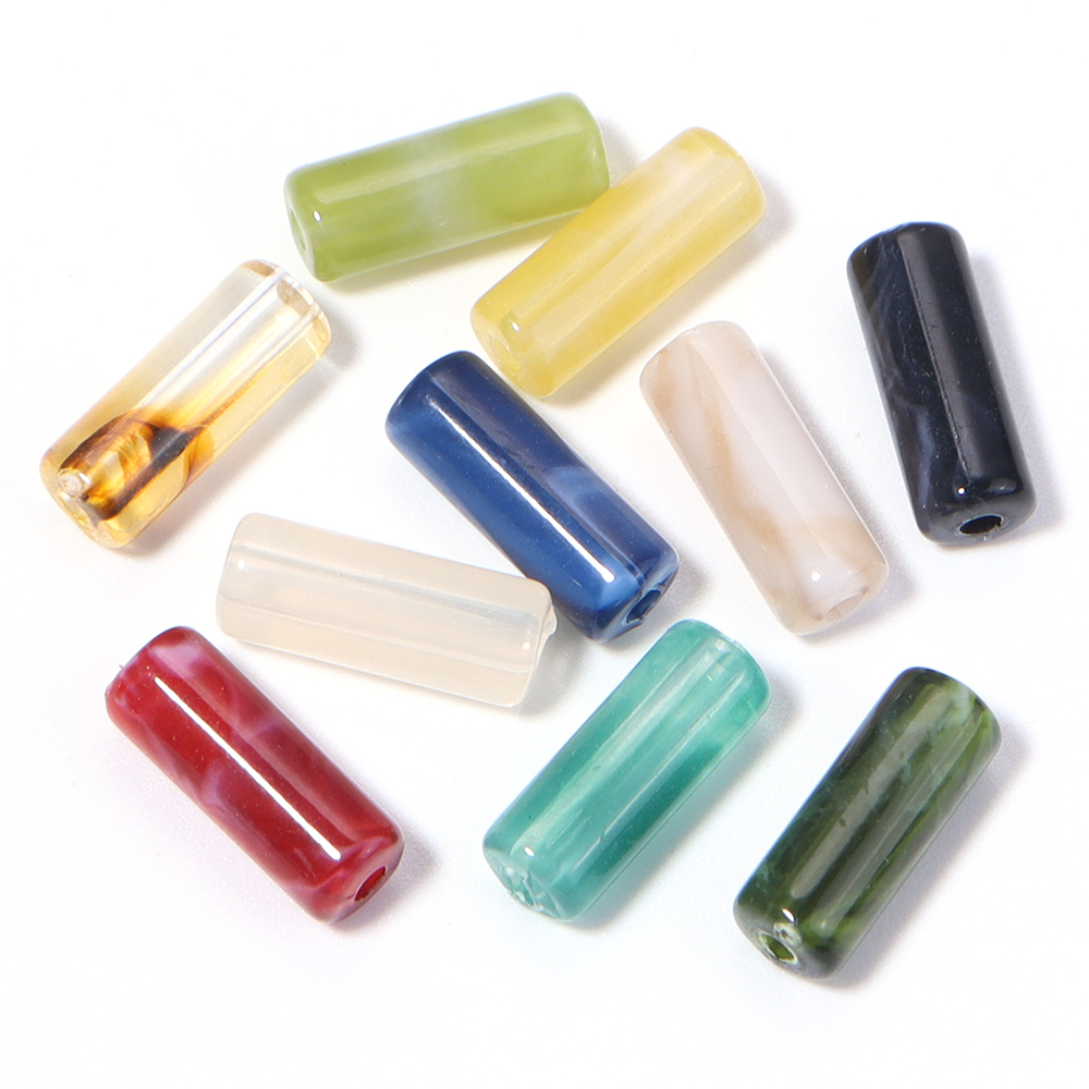 100pcs/lot Cylinder Acrylic Be - đánh giá và giá Vintage Jewelry Collection