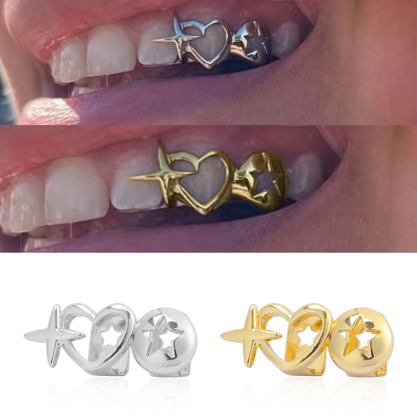 Punk Hip Hop Hollow Heart Teet - đánh giá và giá Vintage Jewelry Collection