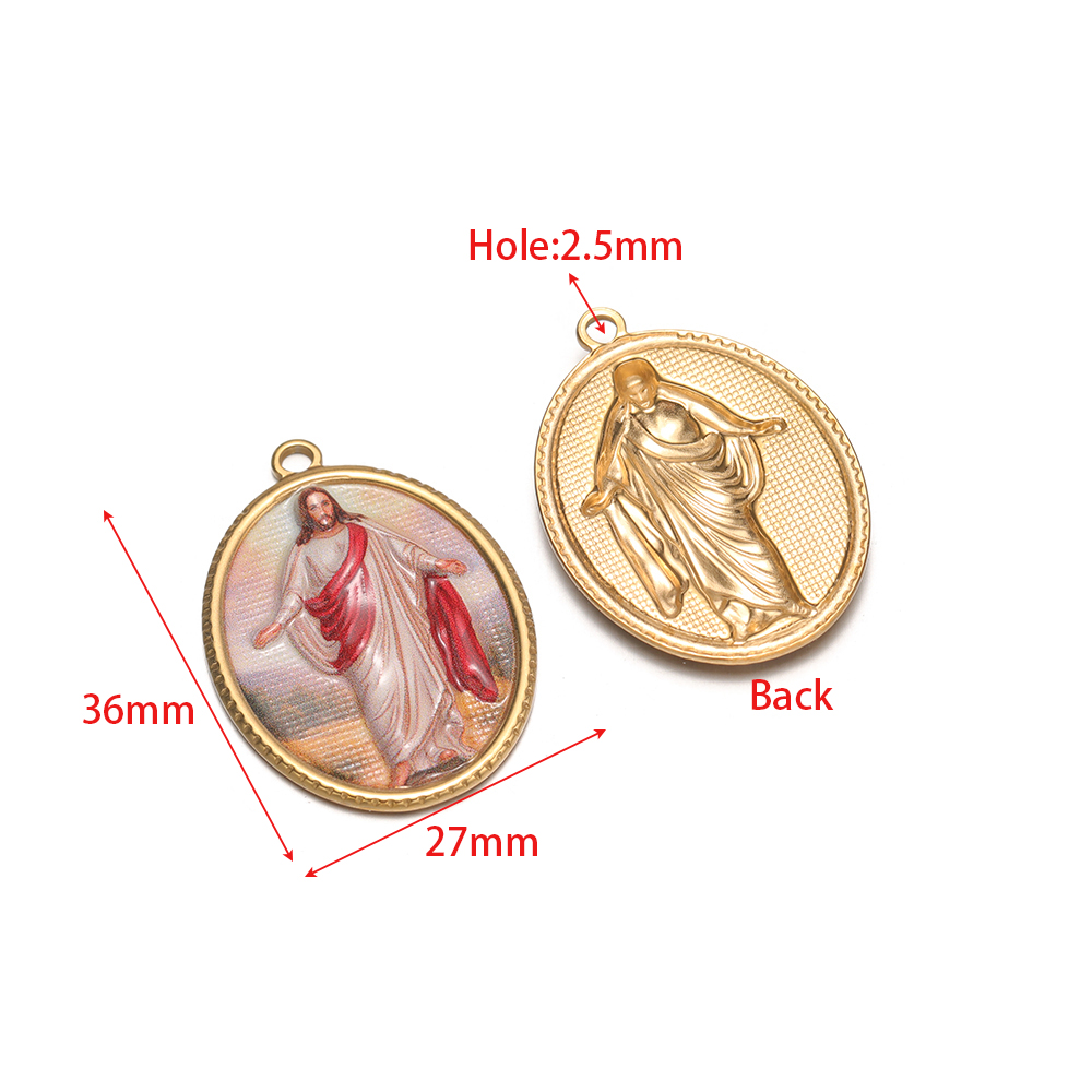 4Pcs Stainless Steel Oval Reli - đánh giá và giá Vintage Jewelry Collection